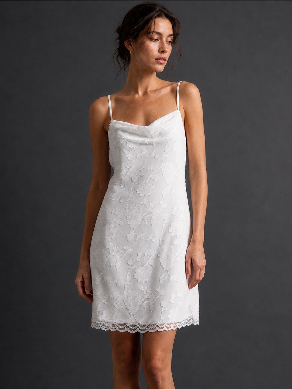 White Floral Slip Dress Bridal Shower